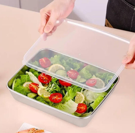 Non Stick Baking Pan Food Storage Box with Cover