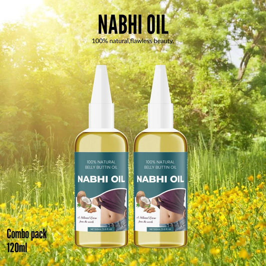 Natural Belly Buttin Oil Nabhi Oil 60ml (Pack Of 2)