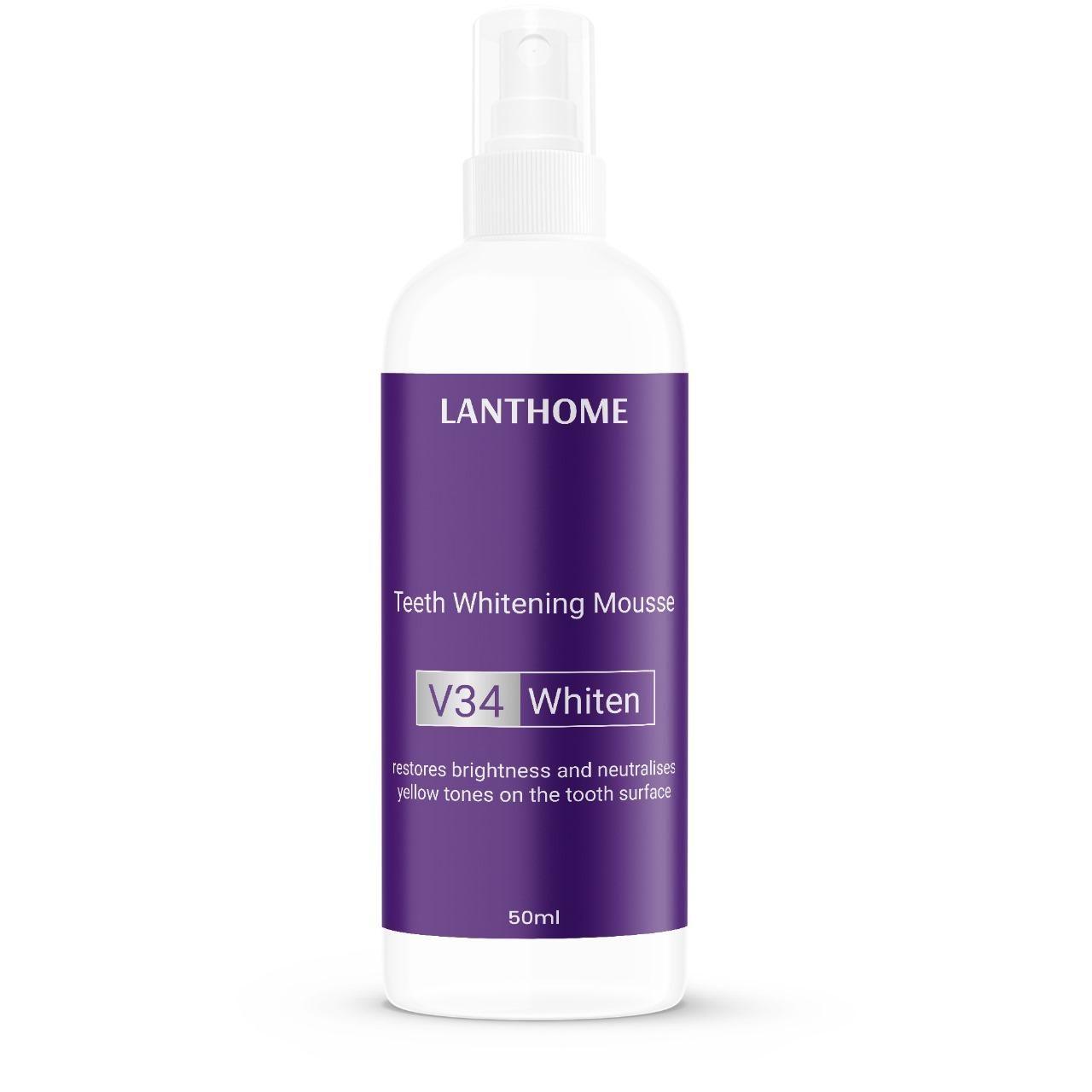 Lanthome Teeth Whitening Spray Mousse V34 Whiten 50ml (Pack Of 2)