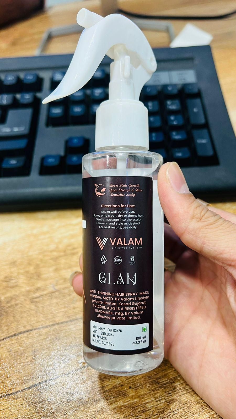 Glam Anti-Thinning Hair Spray - Volumizing Day Spray 100ml