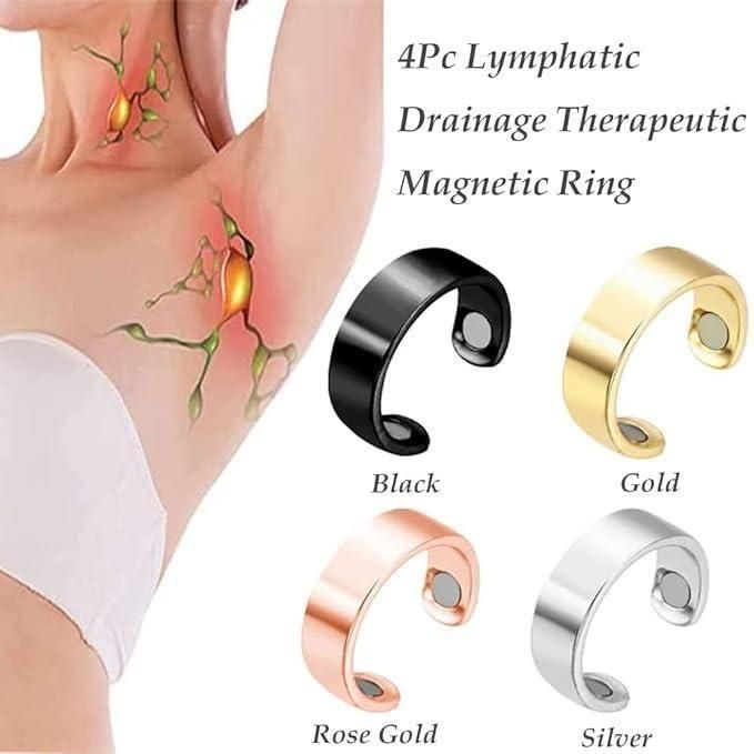 Lymphatic Drainage Therapeutic Magnetic Ring for Men and Women ( Black )