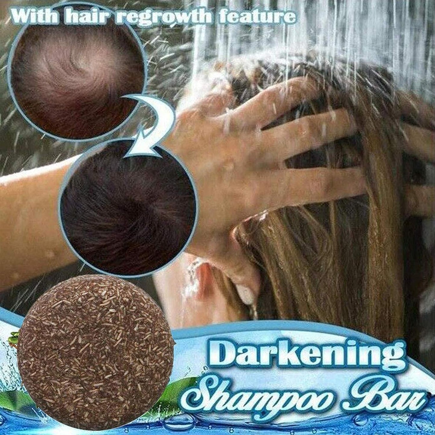 Hair Darkening Shampoo Soap (Pack of 2)