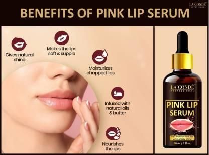 La'Conde Pink Lip Serum - For Soft and Shiny Lips 30ml