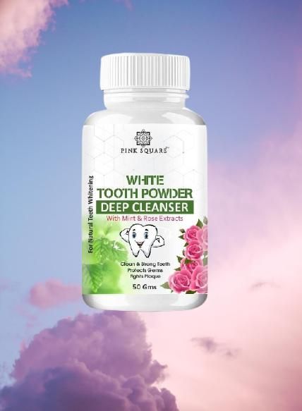 Organic Teeth Whitening White Tooth Powder (50 Gm)