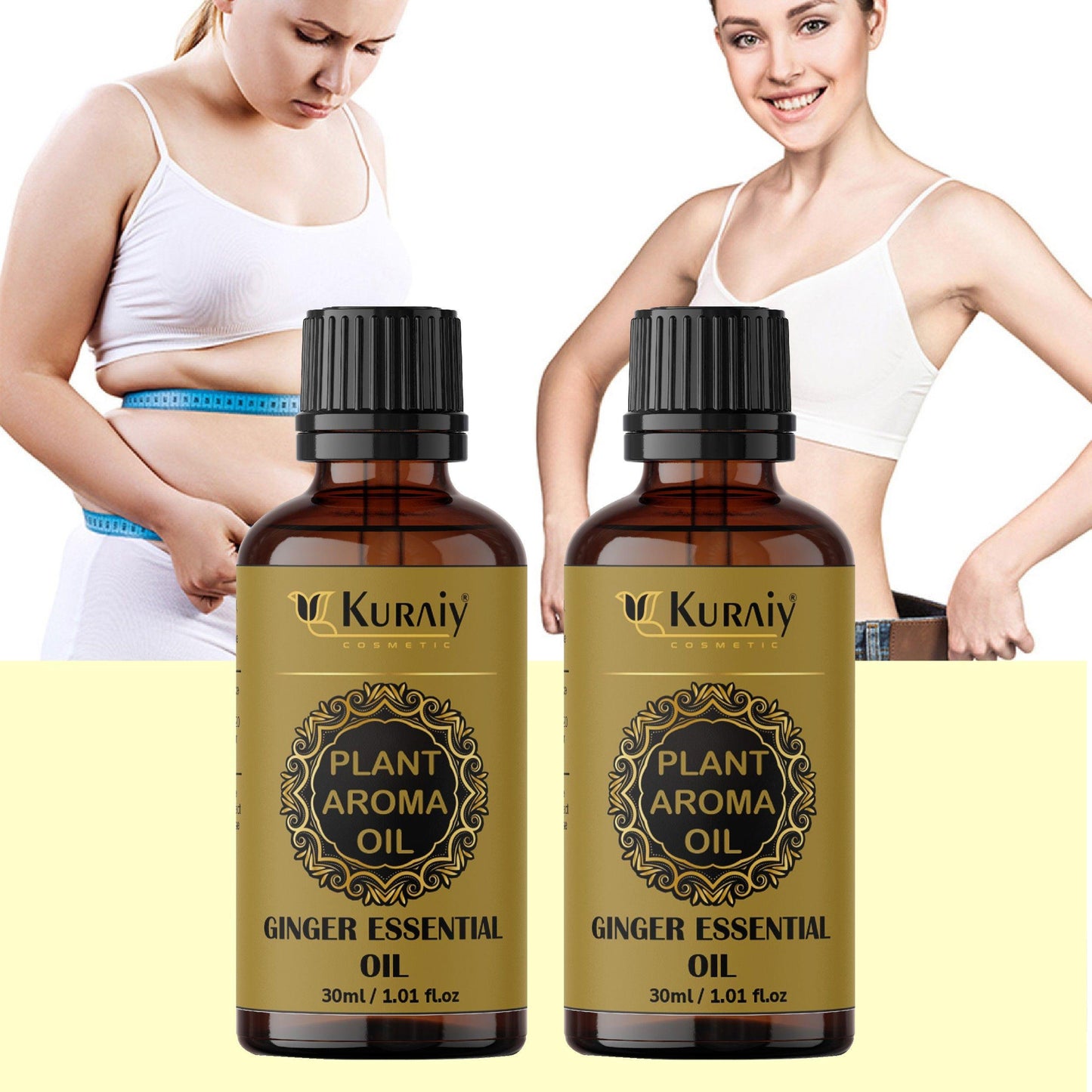 KURAIY Fat loss fat go slimming,Weight Loss Oil Pack of 2