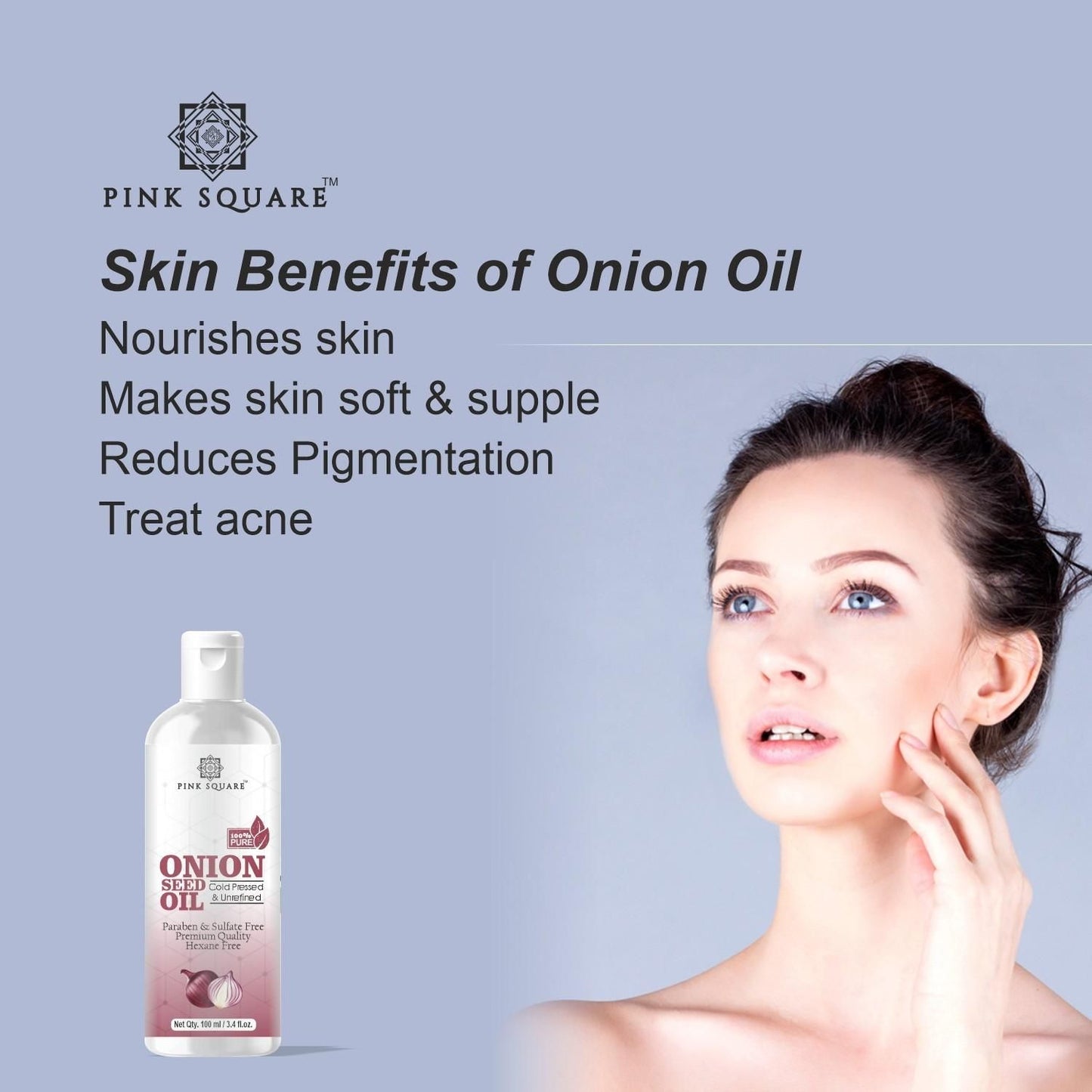 Premium Onion Herbal Hair Oil ( Non-Sticky) - For Strong and Shiny Hair Combo Pack of 4 Bottle of 100ml (400ml)