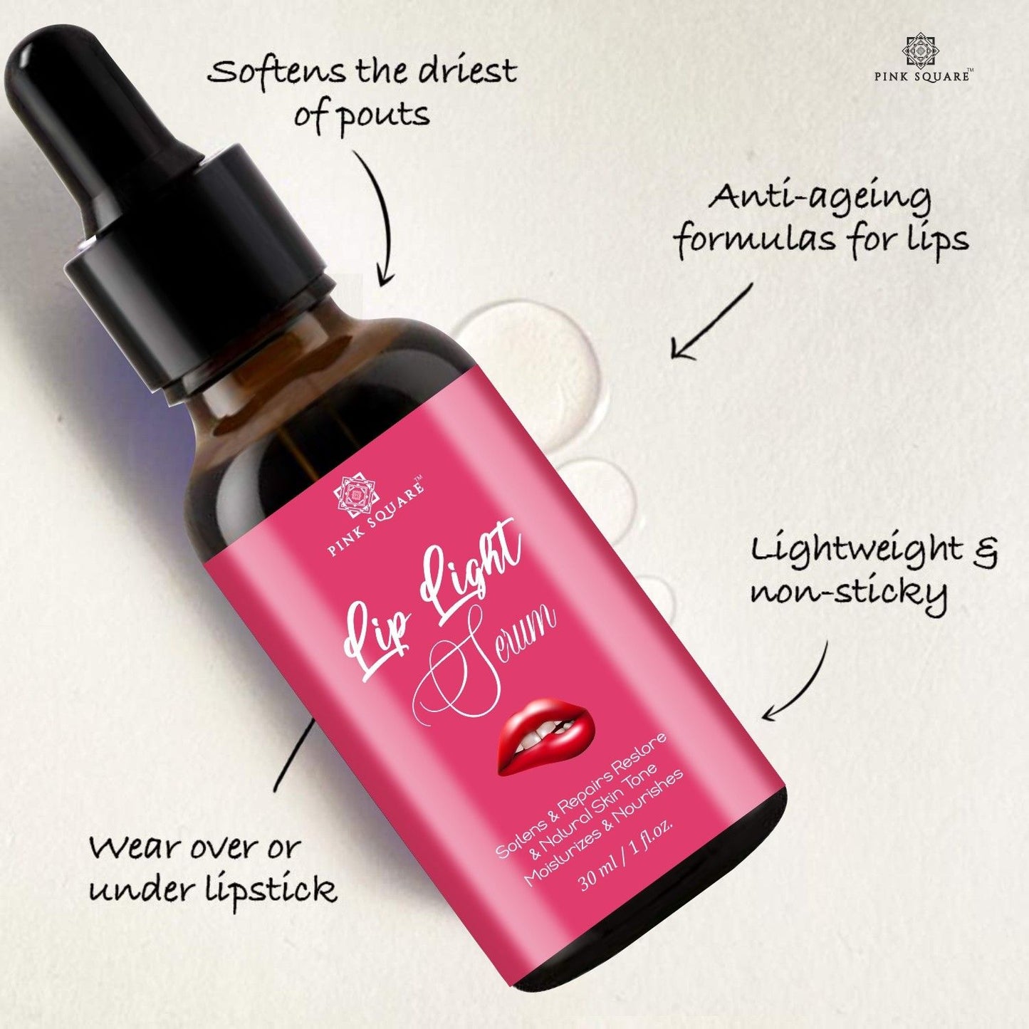 Premium Lip Light Serum Oil - For Glossy & Shiny Lips with Moisturizing Effect 30ml